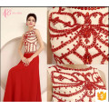 Alibaba A Line Floor Length Red Lace Crystal Beaded Ethic Evening Dress 2017